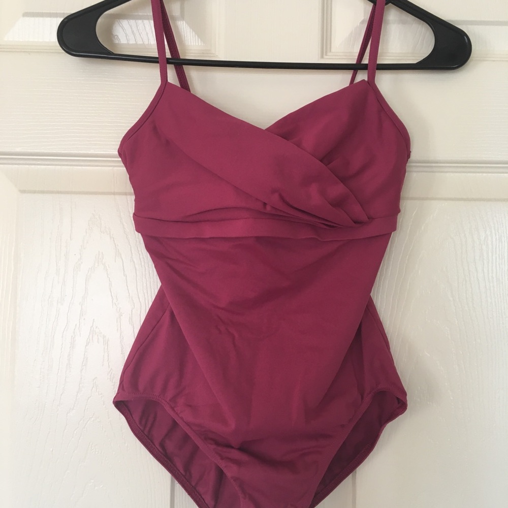 Mirella magenta pink camisole leotard